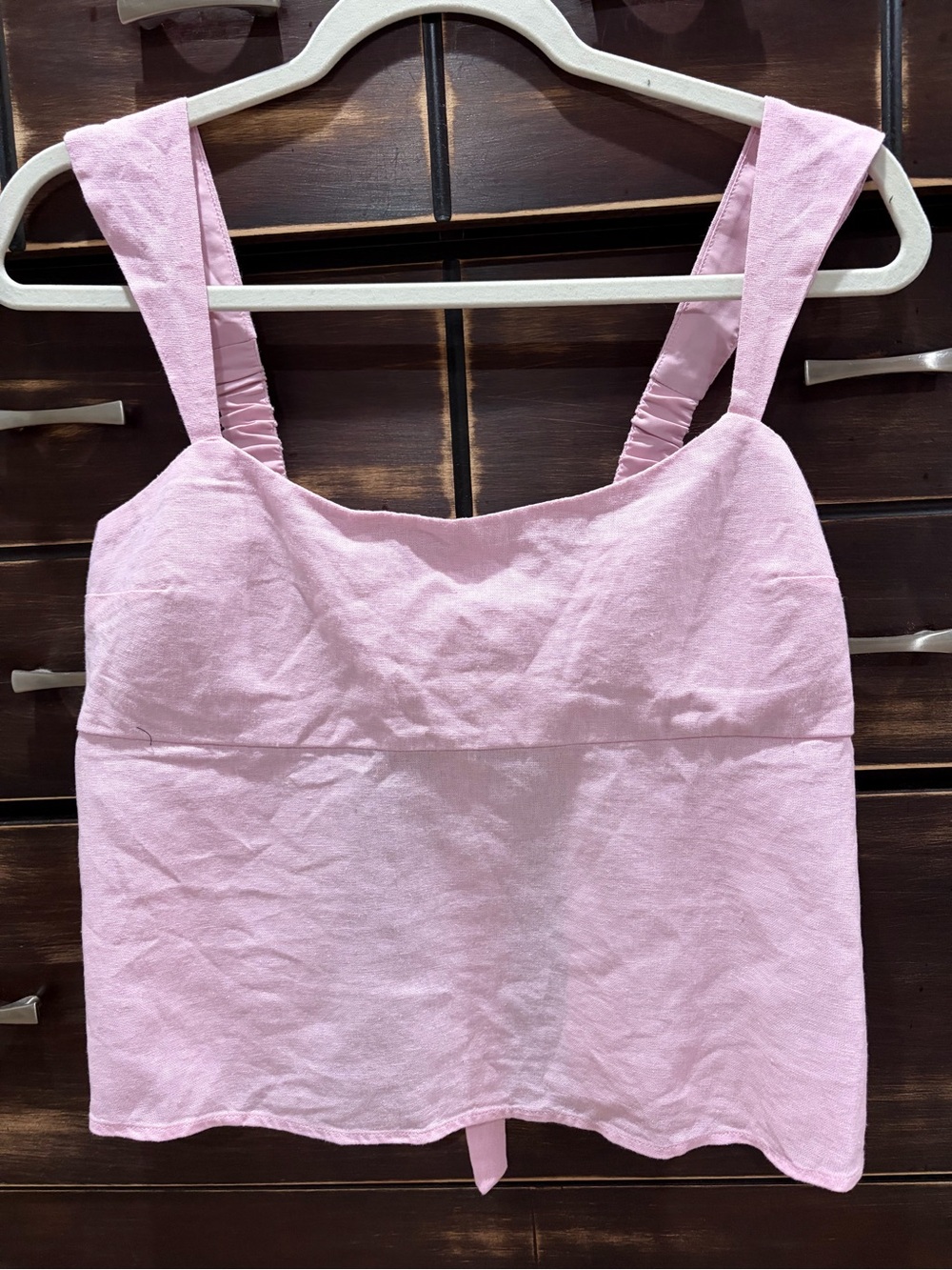 Hollister Pink Sleeveless Square Neck Crop Top/ size medium